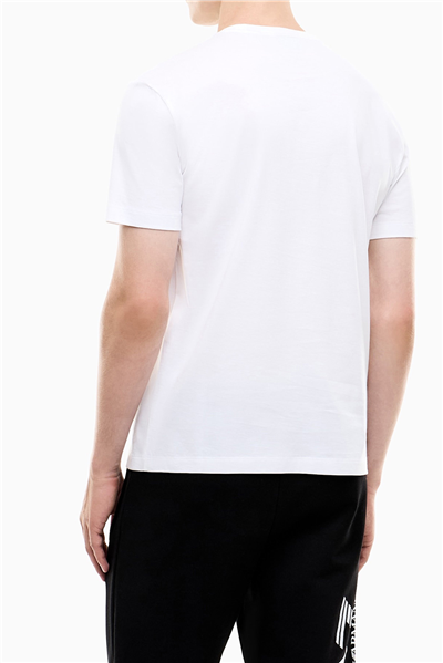 EA7 Erkek Bisiklet Yaka T-Shirt Beyaz