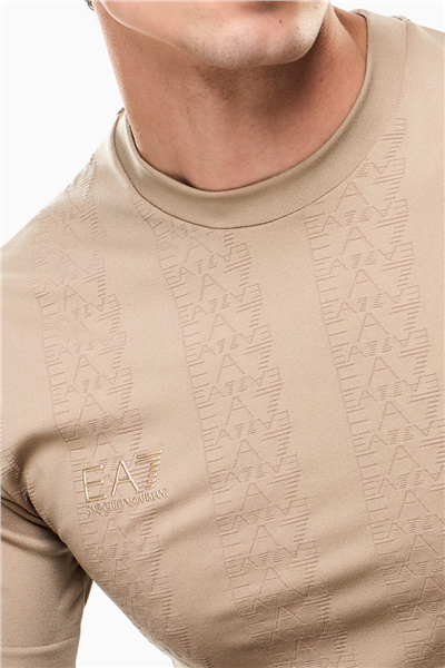 EA7 Erkek Bisiklet Yaka T-Shirt Çok Renkli