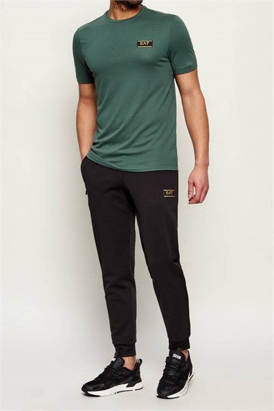 EA7 Erkek Bisiklet Yaka T-Shirt Çok Renkli
