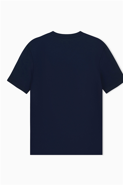EA7 Erkek Bisiklet Yaka T-Shirt Mavi