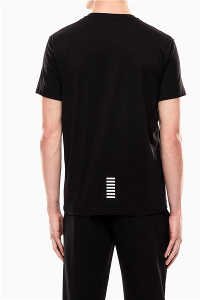 EA7 Erkek Bisiklet Yaka T-Shirt Siyah