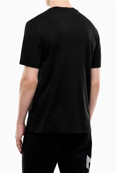 EA7 Erkek Bisiklet Yaka T-Shirt Siyah