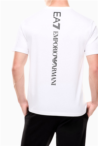 EA7 Erkek Bisiklet Yaka T-Shirt Siyah