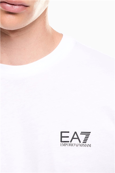 EA7 Erkek Bisiklet Yaka T-Shirt Siyah