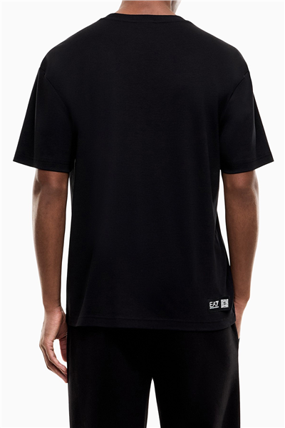 EA7 Erkek Bisiklet Yaka T-Shirt Siyah