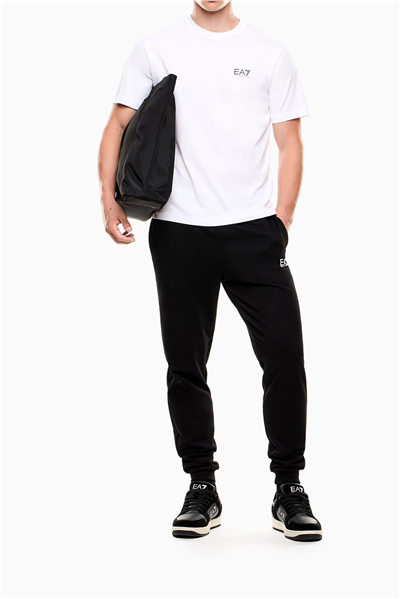 EA7 Erkek Bisiklet Yaka T-Shirt Siyah