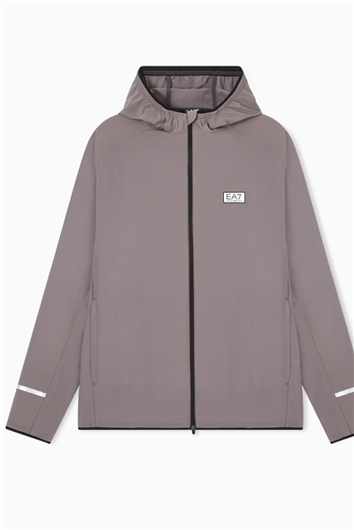 EA7 Erkek Fermuarlı Sweatshirt Füme