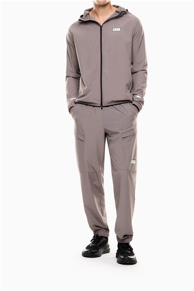 EA7 Erkek Fermuarlı Sweatshirt Füme