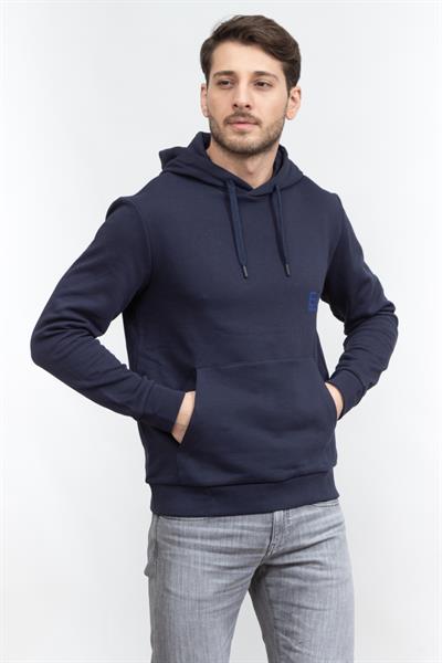 EA7 Erkek Kapüşonlu Sweatshirt Mavi
