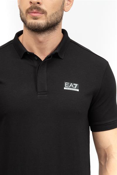 EA7 Erkek Polo Yaka T-Shirt Siyah