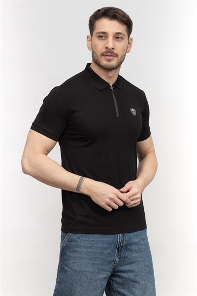 EA7 Erkek Polo Yaka T-Shirt Siyah
