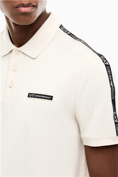 EA7 Erkek Polo Yaka T-Shirt Bej