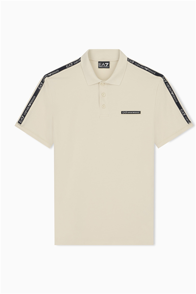 EA7 Erkek Polo Yaka T-Shirt Bej