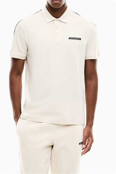 EA7 Erkek Polo Yaka T-Shirt Bej
