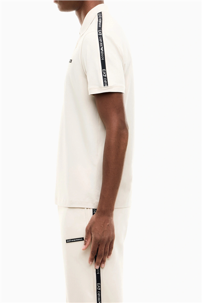 EA7 Erkek Polo Yaka T-Shirt Bej