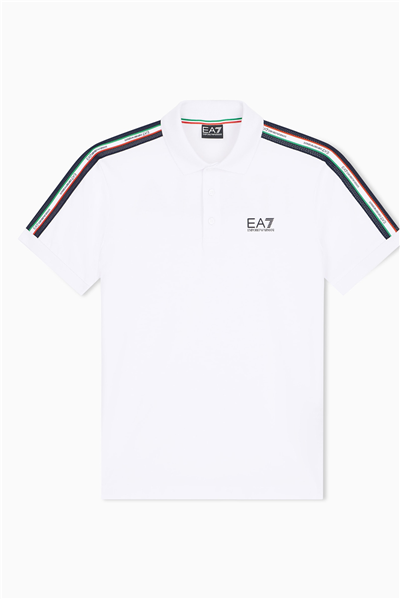 EA7 Erkek Polo Yaka T-Shirt Beyaz