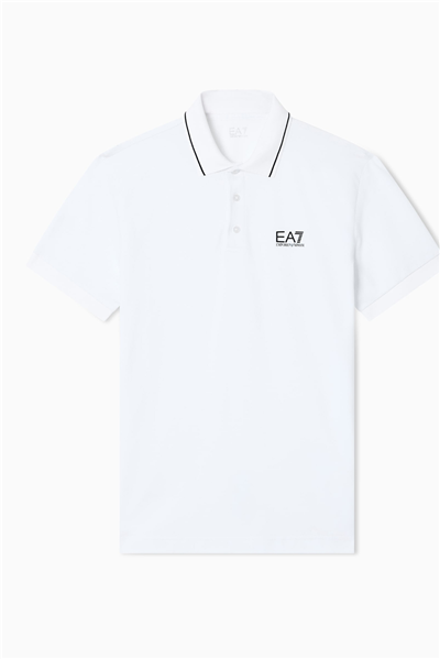 EA7 Erkek Polo Yaka T-Shirt Beyaz