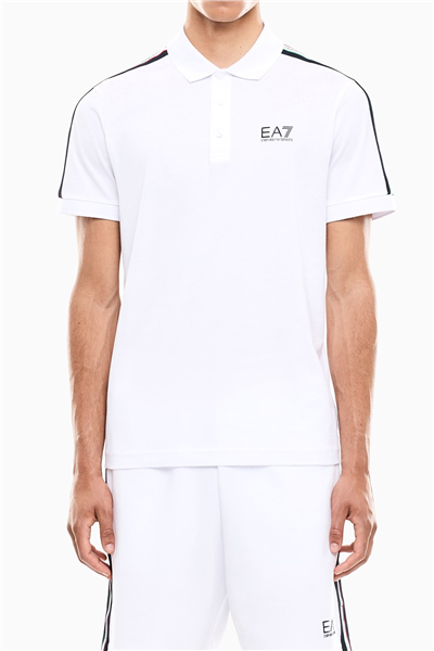 EA7 Erkek Polo Yaka T-Shirt Beyaz