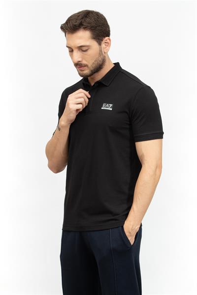 EA7 Erkek Polo Yaka T-Shirt Siyah