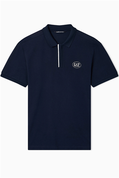 EA7 Erkek Polo Yaka T-Shirt Mavi