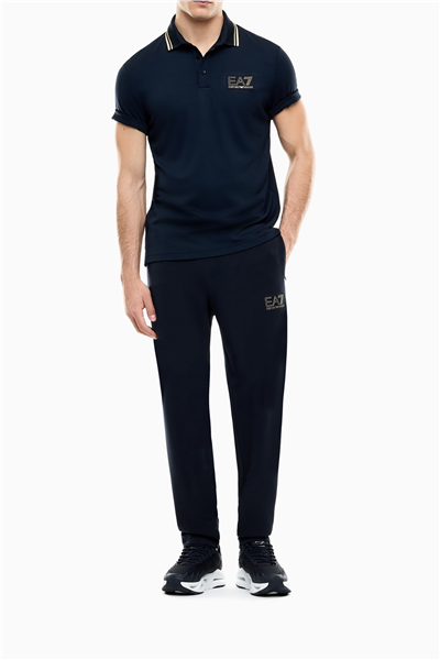 EA7 Erkek Polo Yaka T-Shirt Mavi