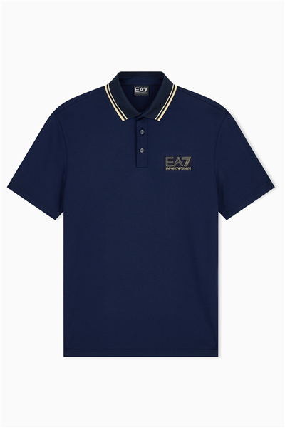 EA7 Erkek Polo Yaka T-Shirt Mavi