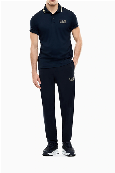 EA7 Erkek Polo Yaka T-Shirt Mavi