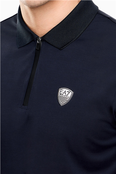 EA7 Erkek Polo Yaka T-Shirt Parlement Mavi
