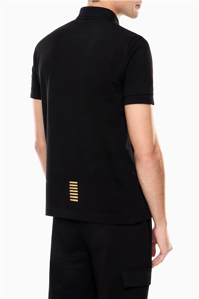 EA7 Erkek Polo Yaka T-Shirt Siyah