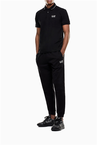 EA7 Erkek Polo Yaka T-Shirt Siyah
