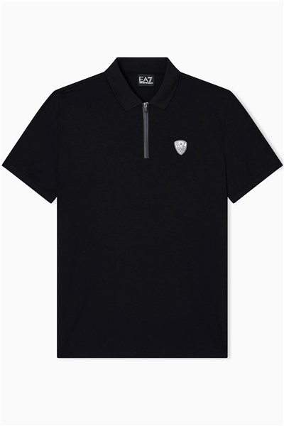 EA7 Erkek Polo Yaka T-Shirt Siyah