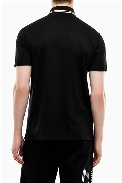 EA7 Erkek Polo Yaka T-Shirt Siyah