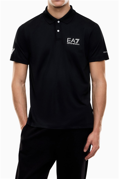 EA7 Erkek Polo Yaka T-Shirt Siyah