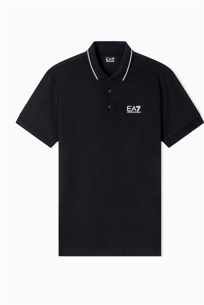 EA7 Erkek Polo Yaka T-Shirt Siyah