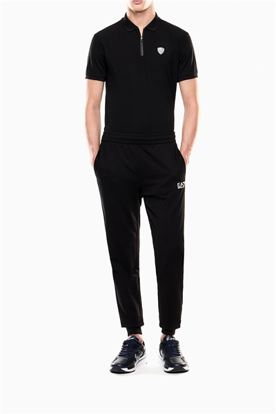 EA7 Erkek Polo Yaka T-Shirt Siyah