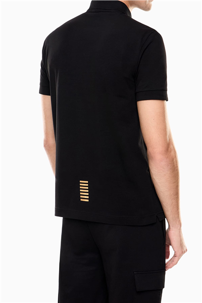 EA7 Erkek Polo Yaka T-Shirt Siyah