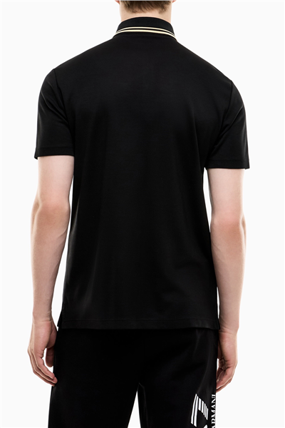 EA7 Erkek Polo Yaka T-Shirt Siyah