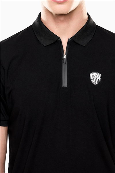 EA7 Erkek Polo Yaka T-Shirt Siyah