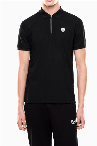 EA7 Erkek Polo Yaka T-Shirt Siyah