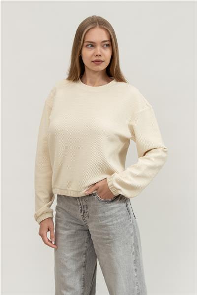 EA7 Kadın Bisiklet Yaka Sweatshirt