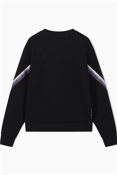 EA7 Kadın Bisiklet Yaka Sweatshirt Siyah
