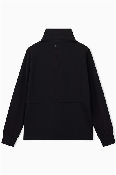 EA7 Kadın Bisiklet Yaka Sweatshirt Siyah