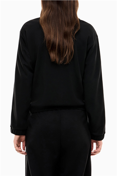 EA7 Kadın Bisiklet Yaka Sweatshirt Siyah