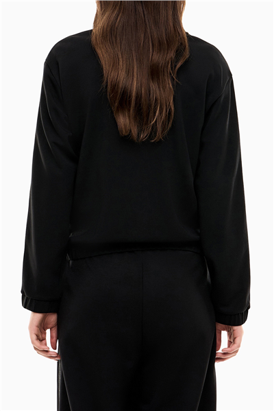 EA7 Kadın Bisiklet Yaka Sweatshirt Siyah