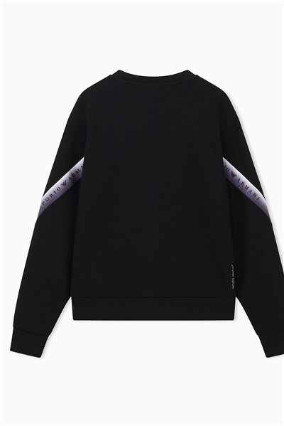 EA7 Kadın Bisiklet Yaka Sweatshirt Siyah
