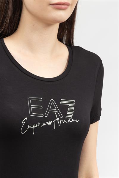 EA7 Kadın Bisiklet Yaka T-Shirt