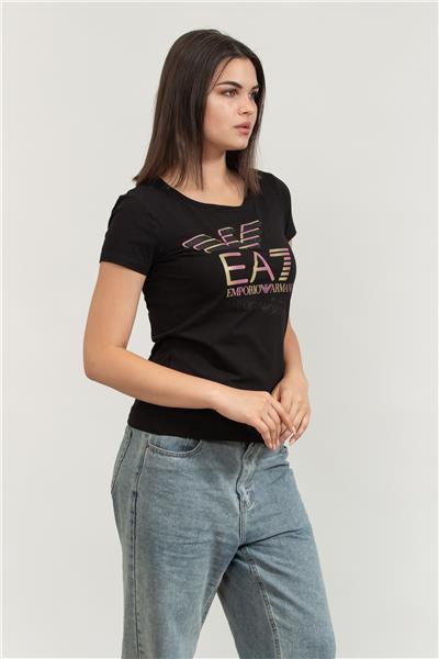 EA7 Kadın Bisiklet Yaka T-Shirt
