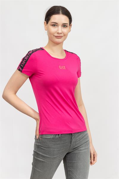 EA7 Kadın Bisiklet Yaka T-Shirt