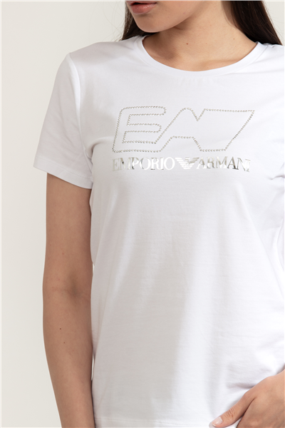 EA7 Kadın Bisiklet Yaka T-Shirt