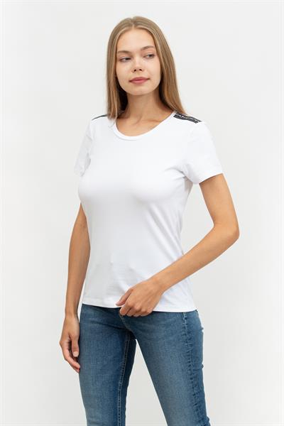 EA7 Kadın Bisiklet Yaka T-Shirt